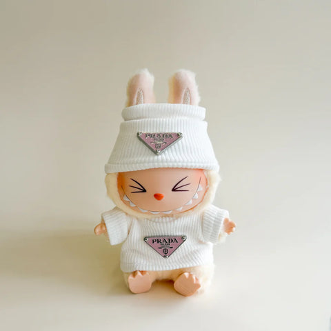 Labubu Luxury Ribbed Set - Pink Logo