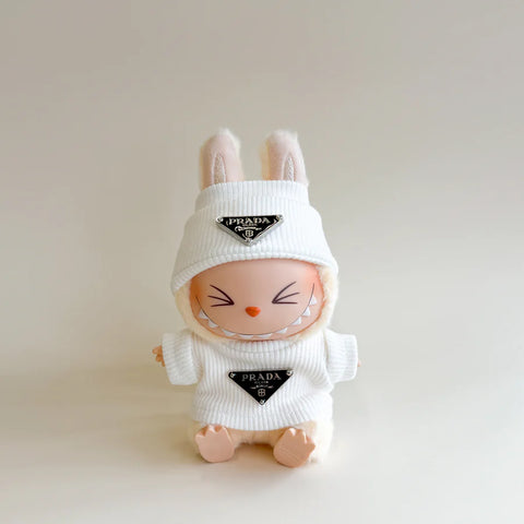 Labubu Luxury Ribbed Set - Silver Logo